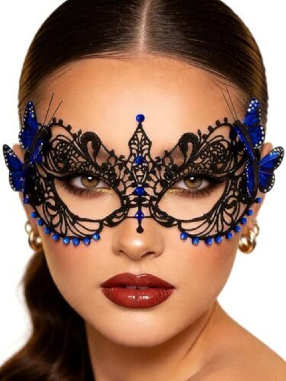 3107 Butterfly Masquerade Masks Lace Eye Mask Black Costume Mask Sparkle